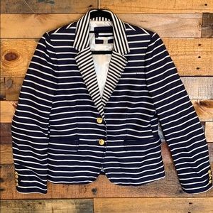J. Crew Navy Striped Blazer